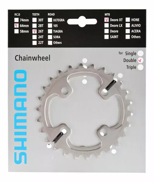 Shimano Plato XT Para FC-M785 26 Dientes (AK) 10 Velocidades | Bike-Discount 5 Shimano Plato XT Para FC-M785 26 Dientes (AK) 10 Velocidades | Bike-Discount - Imagen 3