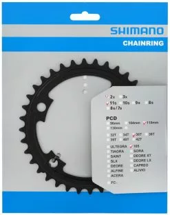 Shimano Plato Para FC-R7000 52/36 Dientes Plato 11 Velocidades | Bike-Discount -Shimano Ventas 105 FC R7000 36 schwarz Verpackung 1280x1280