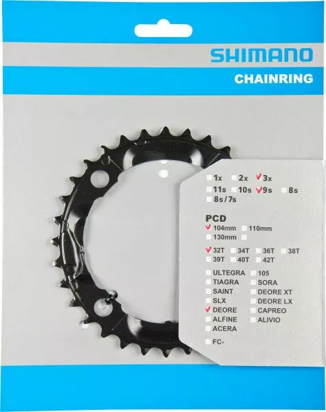 Shimano DEORE Plato Para FC-M590/591 32T 9 Velocidades | Bike-Discount 3 Shimano DEORE Plato Para FC-M590/591 32T 9 Velocidades | Bike-Discount