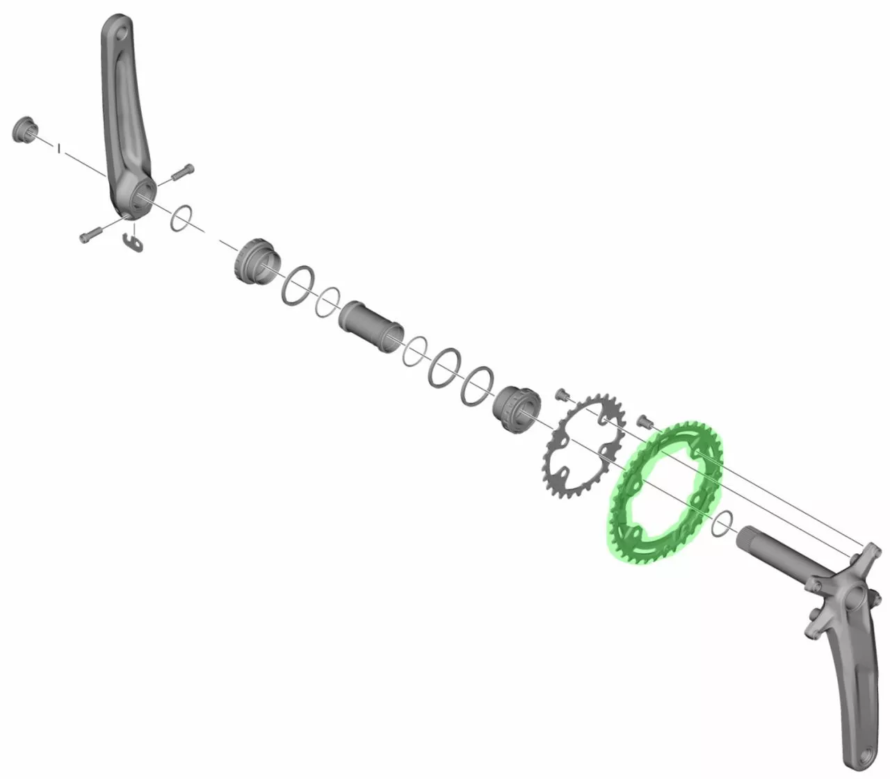 Shimano DEORE FC-M4100-2/M4100-B2 2x10 Velocidades Plato 10 Velocidades | Bike-Discount 5 Shimano DEORE FC-M4100-2/M4100-B2 2x10 Velocidades Plato 10 Velocidades | Bike-Discount - Imagen 3