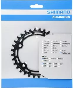 Shimano Plato DEORE FC-M5100 10/11 Velocidades 11 Velocidades | Bike-Discount -Shimano Ventas Shimano DEORE FC M5100 Kettenblatt 32T Y0LA32000 1280x1280