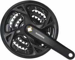 Shimano FC-M371 3x9-velocidad Bielas 48/36/26 Platos Y Bielas Con Protector De Cadena | Bike-Discount