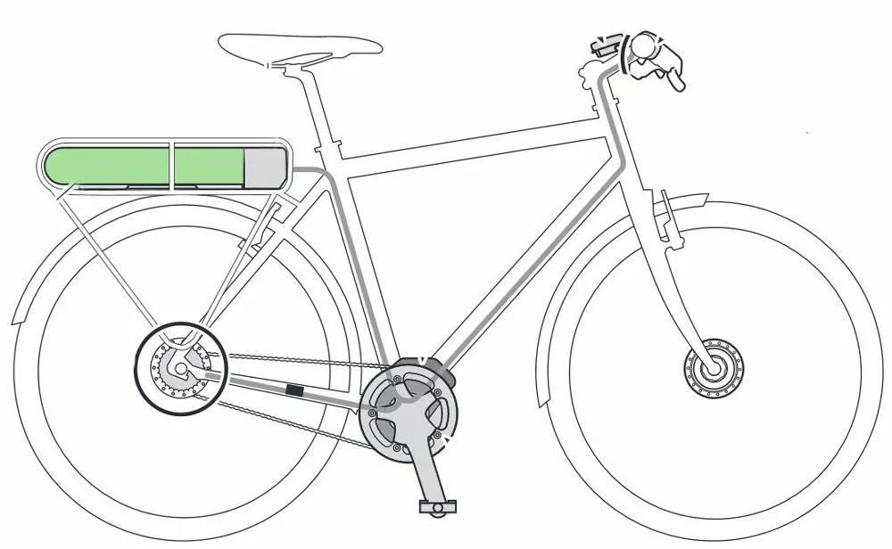 Shimano STEPS BT-E6001 Batería De 504Wh Para Montaje En Rack Trasero Shimano System | Bike-Discount 5 Shimano STEPS BT-E6001 Batería De 504Wh Para Montaje En Rack Trasero Shimano System | Bike-Discount - Imagen 4