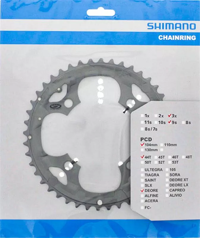 Shimano Plato DEORE Para FC-M590 44 Dientes 9 Velocidades | Bike-Discount 3 Shimano Plato DEORE Para FC-M590 44 Dientes 9 Velocidades | Bike-Discount