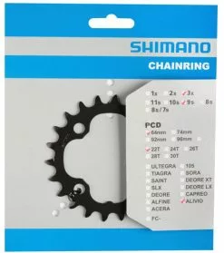 Shimano Plato ALIVIO De 9 Velocidades Para FC-M4000/M4050 9 Velocidades | Bike-Discount -Shimano Ventas Shimano Alivio 9 fach Kettenblatt FC M4000 M4050 20048354 c 1280x1280