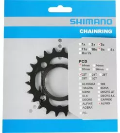 Shimano Plato ALIVIO De 9 Velocidades Para FC-M4000/M4050 9 Velocidades | Bike-Discount -Shimano Ventas Shimano Alivio 9 fach Kettenblatt FC M4000 M4050 20048354 d 1280x1280