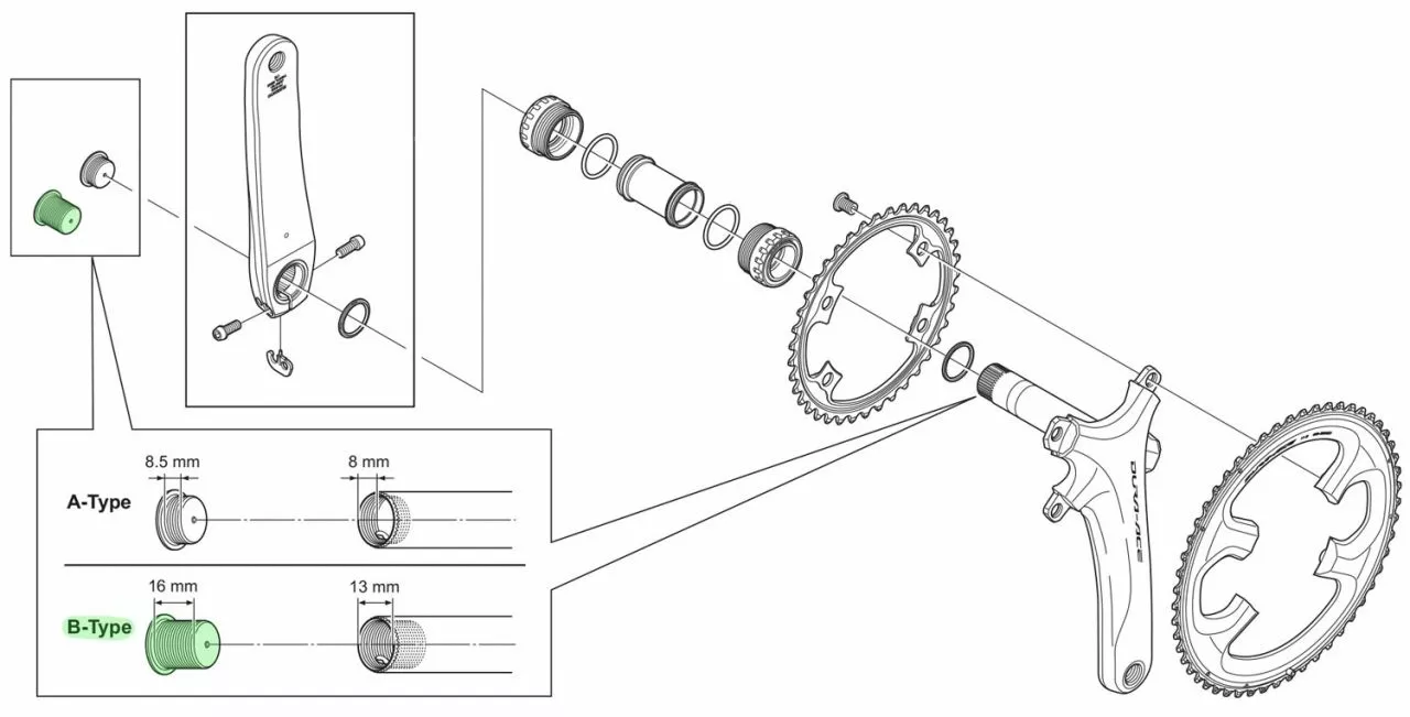 Shimano Tornillo De Fijación De La Manivela Para FC-9000 16mm (B) Bielas Accesorios | Bike-Discount 6 Shimano Tornillo De Fijación De La Manivela Para FC-9000 16mm (B) Bielas Accesorios | Bike-Discount - Imagen 4