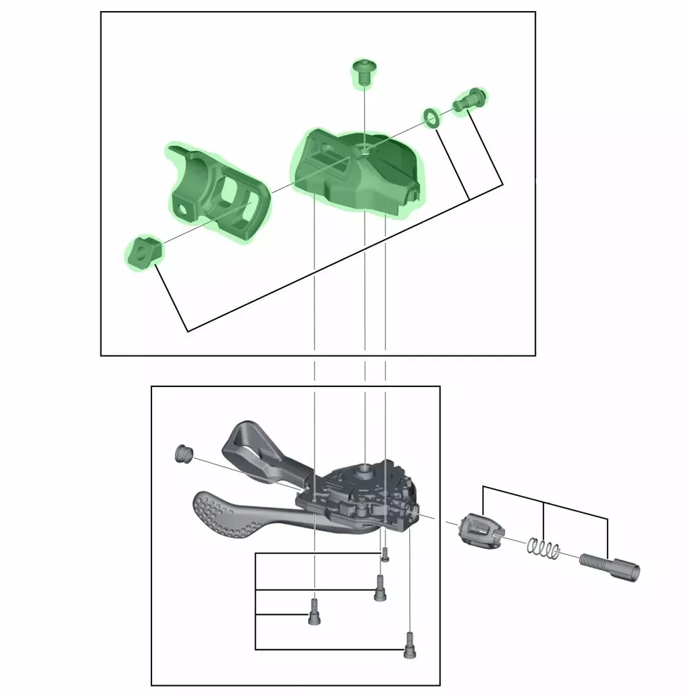 Shimano Tapa De La Carcasa Para SL-M8000 I-Spec II Izquierda Refacciones | Bike-Discount 4 Shimano Tapa De La Carcasa Para SL-M8000 I-Spec II Izquierda Refacciones | Bike-Discount - Imagen 2