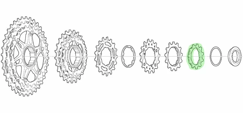 Shimano Rueda Dentada De 11 Dientes Con Anillo Separador Para CS-M771-10 BL Piñón 10 Velocidades | Bike-Discount 4 Shimano Rueda Dentada De 11 Dientes Con Anillo Separador Para CS-M771-10 BL Piñón 10 Velocidades | Bike-Discount - Imagen 2
