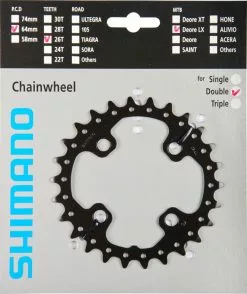 Shimano Plato SLX Para FC-M675 26 Dientes (AK) 10 Velocidades | Bike-Discount