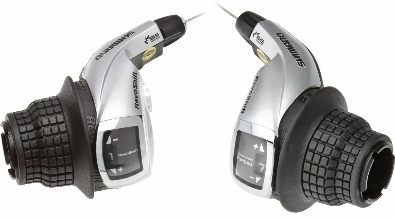 Shimano TOURNEY SL-RS45 Conjunto Revoshift De 3x7 Velocidades Palancas Rotativas | Bike-Discount 3 Shimano TOURNEY SL-RS45 Conjunto Revoshift De 3x7 Velocidades Palancas Rotativas | Bike-Discount