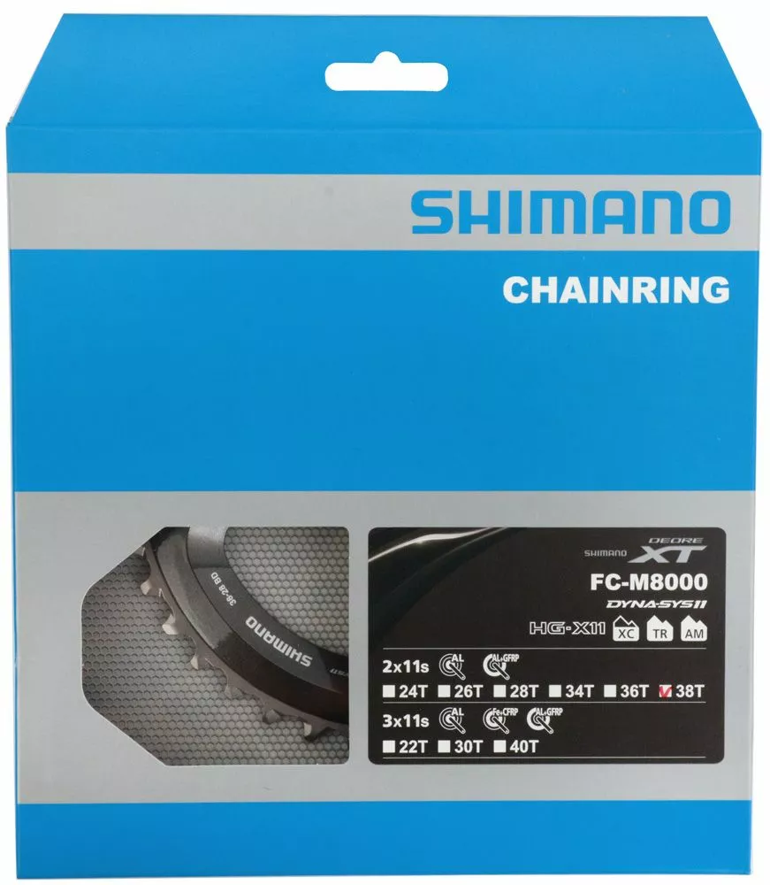 Shimano Plato XT FC-M8000 De 2 Velocidades Y 38 Dientes (BD) 11 Velocidades | Bike-Discount 6 Shimano Plato XT FC-M8000 De 2 Velocidades Y 38 Dientes (BD) 11 Velocidades | Bike-Discount - Imagen 4