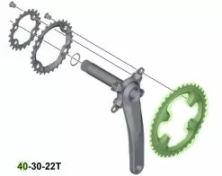 Shimano Plato XT De 3 Velocidades Para FC-M8000 40 Dientes (BA) 11 Velocidades | Bike-Discount -Shimano Ventas Shimano XT 3 fach Kettenblatt FC M8000 40 Zahne BA Y1RL98050 c 1280x1280