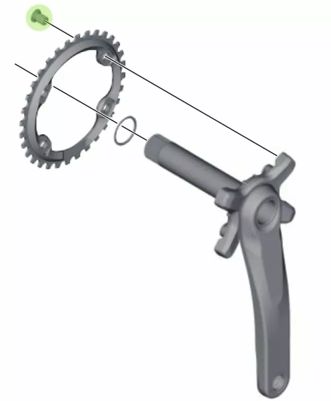 Shimano Tornillos De Plato XT FC-M8000 De 1 Velocidad Tornillos Para Platos | Bike-Discount 4 Shimano Tornillos De Plato XT FC-M8000 De 1 Velocidad Tornillos Para Platos | Bike-Discount - Imagen 2