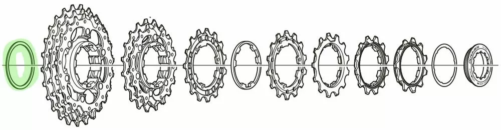 Shimano Anillo Espaciador De 1mm Para Cassettes De Bicicleta De Carretera De 10 Velocidades Casete - Accesorios | Bike-Discount 4 Shimano Anillo Espaciador De 1mm Para Cassettes De Bicicleta De Carretera De 10 Velocidades Casete - Accesorios | Bike-Discount - Imagen 2